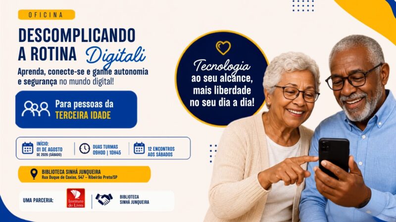 Nunca é tarde para aprender: oficina gratuita ensina idosos a usar o celular com segurança e independência