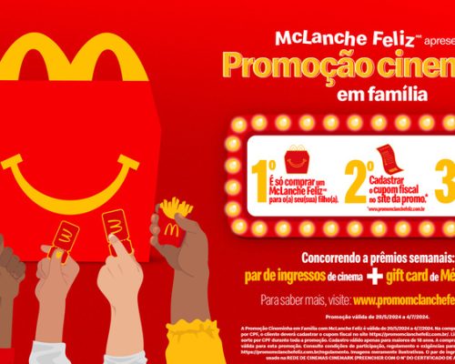 Cineminha em família: McLanche Feliz vai levar clientes para curtirem as telonas com direito a Vale Méqui