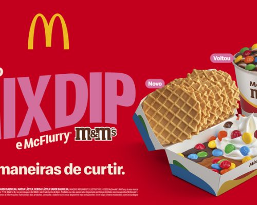 O verão chegou com tudo, e o McDonald’s tem a solução perfeita para refrescar: a nova sobremesa MixDip M&M’S