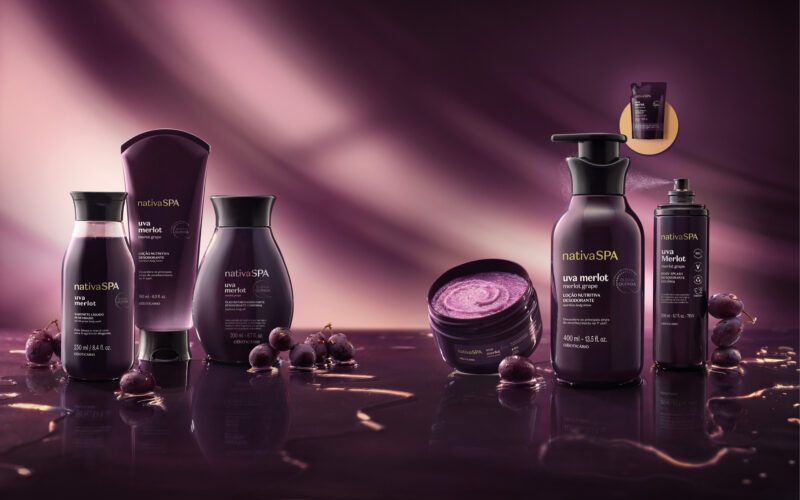 O Boticário apresenta Nativa SPA Uva Merlot, nova linha de cuidados corporais que desacelera os sinais do tempo na pele desde o primeiro uso