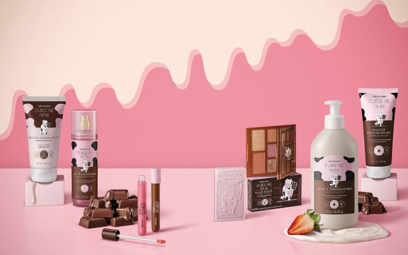 Vai um docinho aí? O Boticário apresenta Cuide-se Bem Chocolatudo, uma nova versão mais doce e divertida da famosa linha Deleite