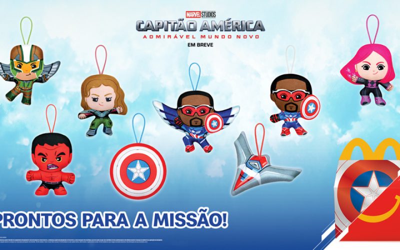 Mc Lanche Feliz traz brinquedos de “Capitão América: Admirável Mundo Novo”, filme da Marvel Studios
