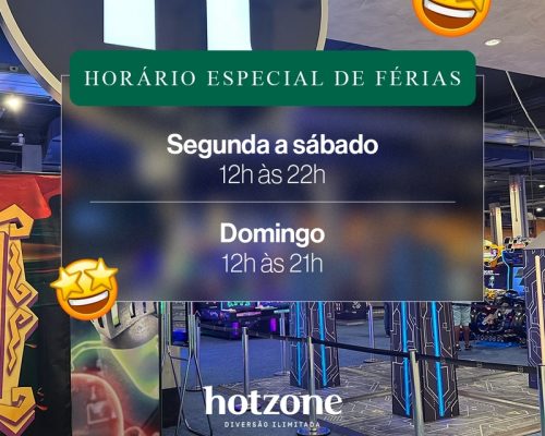 HotZone do RibeirãoShopping abre a temporada de férias com horário especial de funcionamento