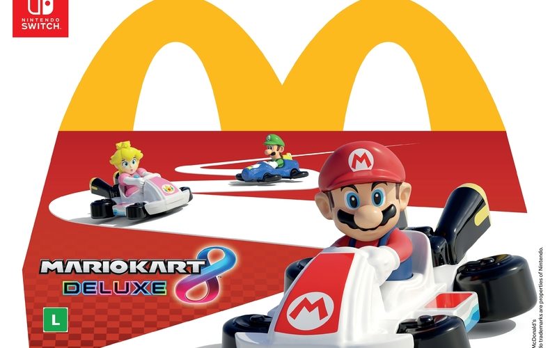 Mario e amigos chegam no McLanche Feliz com brinquedos de Mario Kart 8