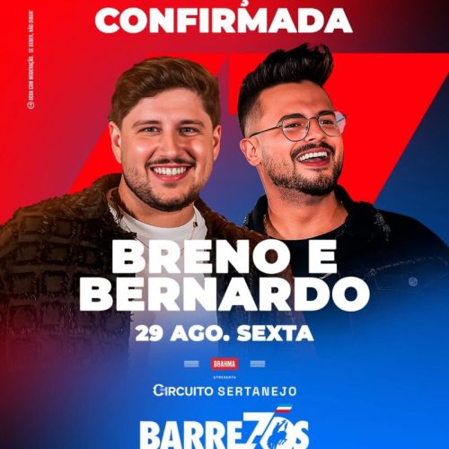 Breno & Bernardo estão confirmados na 70ª edição da Festa do Peão de Barretos 