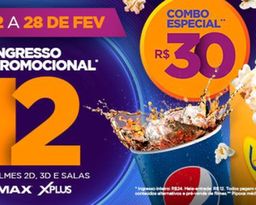 UCI tem ingressos por R$12 durante Semana do Cinema