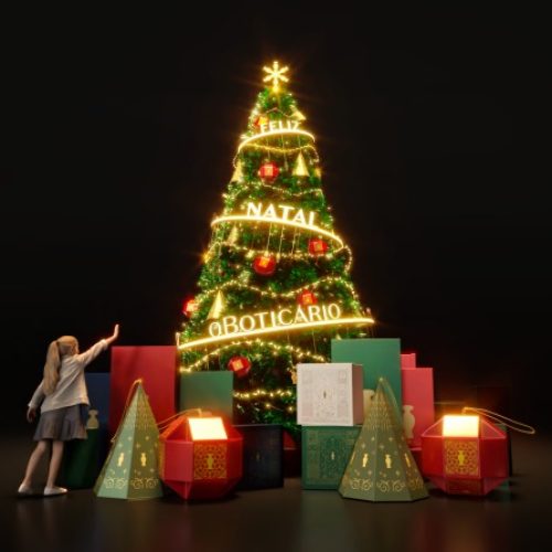 O Boticário presenteia Ribeirão Preto com árvore de Natal iluminada no Centro da cidade
