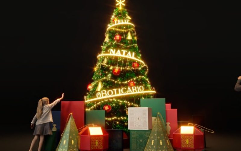 O Boticário presenteia Ribeirão Preto com árvore de Natal iluminada no Centro da cidade