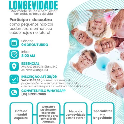 I Encontro da Longevidade 2025 promove movimento, saúde e bem-estar no mês do Dia Internacional da Pessoa Idosa