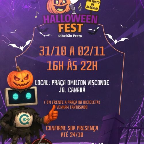 Santa Maria leva humor e criatividade ao Halloween Fest Ribeirão com “estacionamento de vassouras”