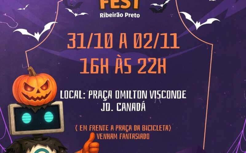 Santa Maria leva humor e criatividade ao Halloween Fest Ribeirão com “estacionamento de vassouras”