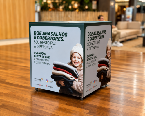 Campanha do Agasalho da Multiplan transforma RibeirãoShopping e ShoppingSantaÚrsula em pontos de mobilização social
