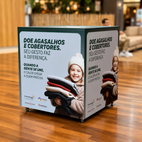 Campanha do Agasalho da Multiplan transforma RibeirãoShopping e ShoppingSantaÚrsula em pontos de mobilização social