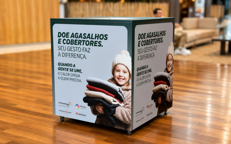 Campanha do Agasalho da Multiplan transforma RibeirãoShopping e ShoppingSantaÚrsula em pontos de mobilização social