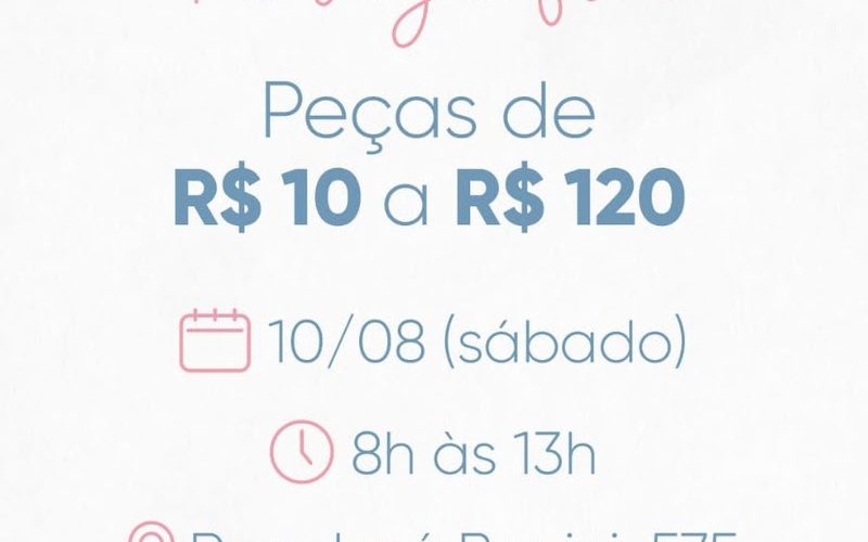 Projeto Beija-Flor realiza bazar neste sábado, dia 10 de agosto, em Sertãozinho