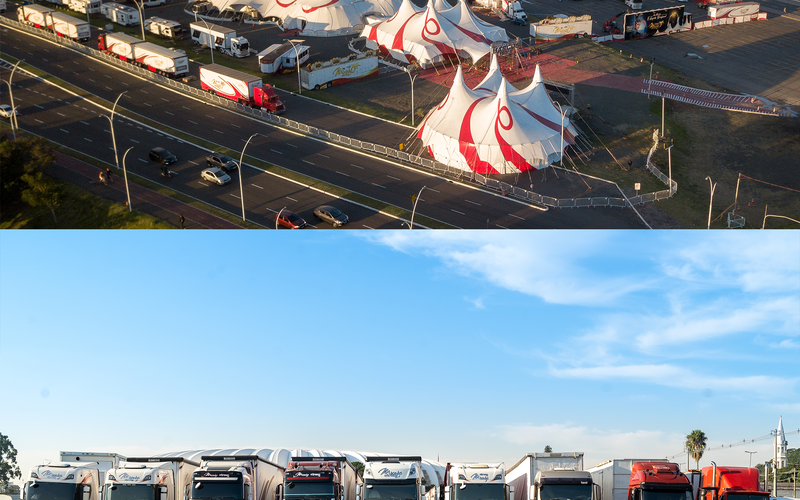 Comboio do Mirage Circus chega a Ribeirão Preto