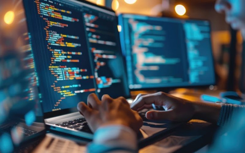Igniting Innovation Harnessing the Power of Coding and Programming for Progress for your background bussines, poster, banner, greeting cards, and advertising for business entities or brands.