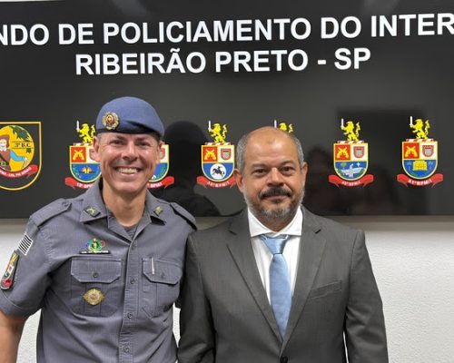 Luit Marques, da Bananas Eventos, foi um dos homenageados pelo Coronel Quintino na Sede da Polícia Militar em Ribeirão Preto, com a medalha Patrono do Comando de Policiamento do Interior Três