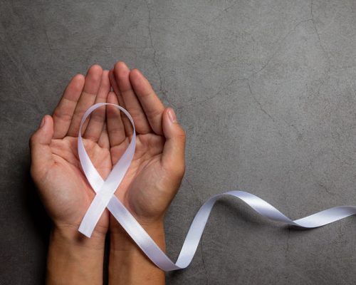 White ribbon symbol of peace International day of non violence.
