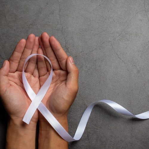 White ribbon symbol of peace International day of non violence.