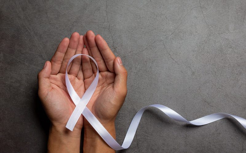 White ribbon symbol of peace International day of non violence.