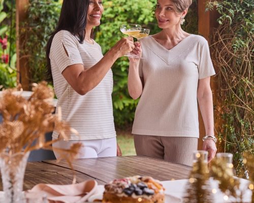 Tons naturais, brilho suave e leveza definem looks de Réveillon