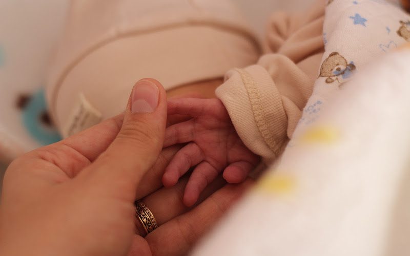 little cute premature baby hand